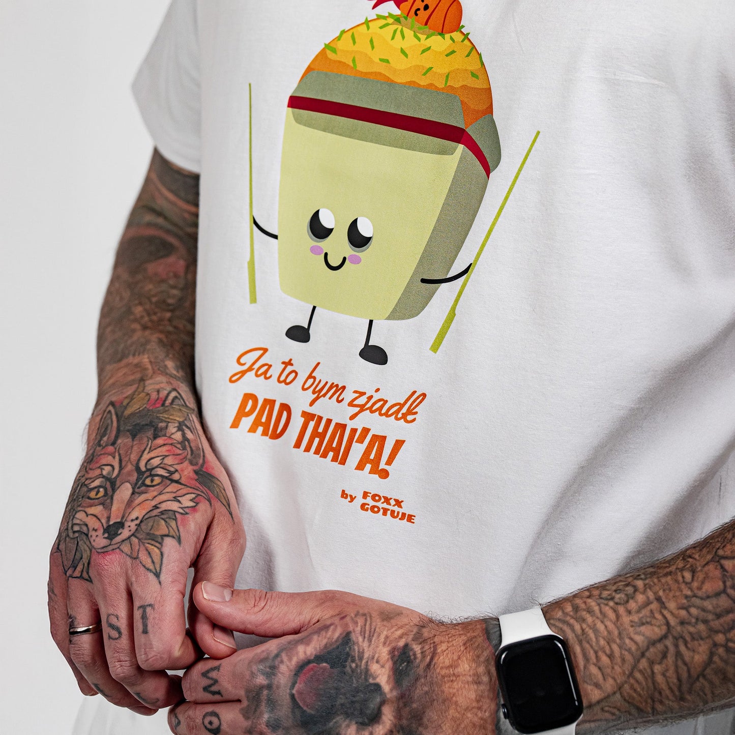 T-shirt JA TO BYM ZJADŁ PAD THAI'A! by FOXX (biały)